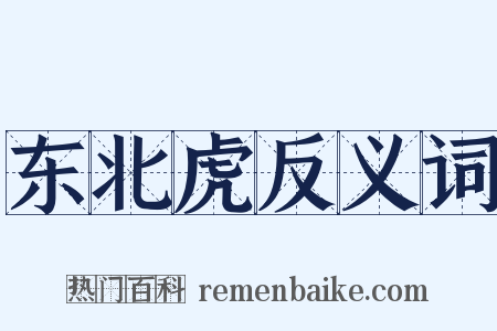 东北虎反义词是什么意思的图片